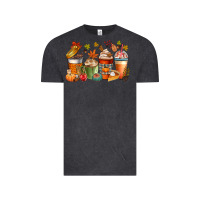 Vintage Black fall coffee cups Vintage Tee - CowGirlArtShop
