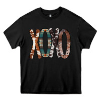 Black Xoxo Leopard Heart Heavy Core Tee - Bettercallsaul
