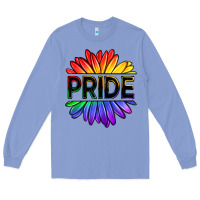 Colony Blue hippie pride sunflowers Long Sleeve Tee - OliviaCreatesArt
