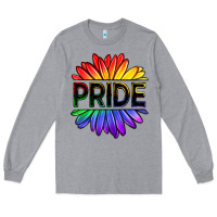 Heather Grey hippie pride sunflowers Long Sleeve Tee - OliviaCreatesArt