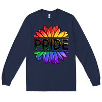 Navy hippie pride sunflowers Long Sleeve Tee - OliviaCreatesArt