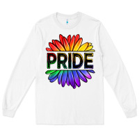 White hippie pride sunflowers Long Sleeve Tee - OliviaCreatesArt