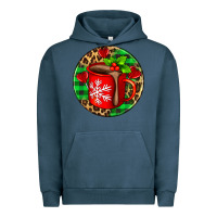 Pigment Midnight Navy christmas hot chocolate and candies Urban Hoodie - AdoDesignShop