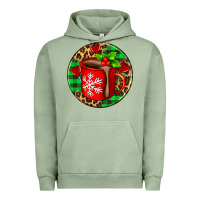 Pigment Oil Green christmas hot chocolate and candies Urban Hoodie - AdoDesignShop