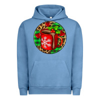 Pigment Pebble Blue christmas hot chocolate and candies Urban Hoodie - AdoDesignShop