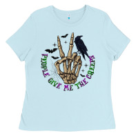 Baby Blue People Give Me The Creeps Ladies Tee - texasbilliewilder