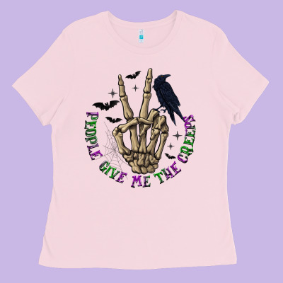 People Give Me The Creeps Ladies Tee Designed By Texasbilliewilder