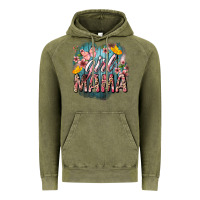 Vintage Olive Girl mama butterfly mother's day Vintage Hoodie - HowdyJamesFarm