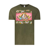 Vintage Olive Easter bunny and eggs Vintage Tee - RanaPortraitStore