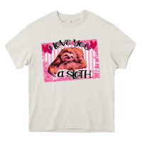 Cream Valentine Sloth Heavy Core Tee - Bettercallsaul