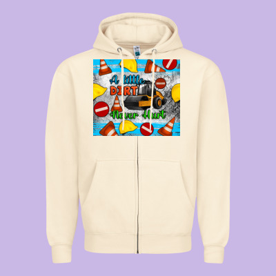 A Little Dirt Never Hurt Steam Roller Tumbler Zipper Hoodie Designed By Artiststas