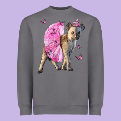 Baby Hyena With Tutu Heavyweight Sweatshirt Designed By Lillyallendesigns
