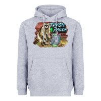 Heather Grey raccoon trash panda Heavyweight Hoodie - BarkalooDesign