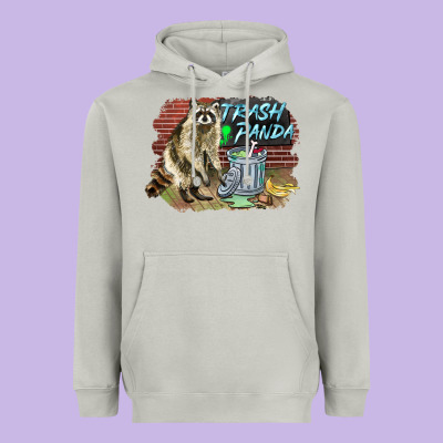Raccoon Trash Panda Heavyweight Hoodie Designed By Barkaloodesign