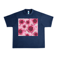 Navy breast cancer sunflower Urban Heavy Tee - CowGirlArtShop