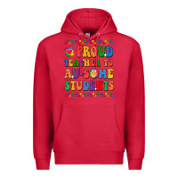 Cardinal Proud Teacher to au-some student Premium Hoodie - CowhideDigitalArt