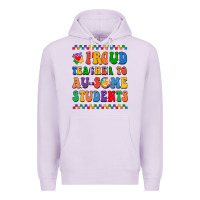 Lilac Proud Teacher to au-some student Premium Hoodie - CowhideDigitalArt