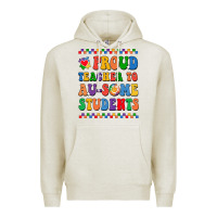 Oatmeal Heather Proud Teacher to au-some student Premium Hoodie - CowhideDigitalArt