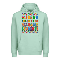 Seafoam Proud Teacher to au-some student Premium Hoodie - CowhideDigitalArt