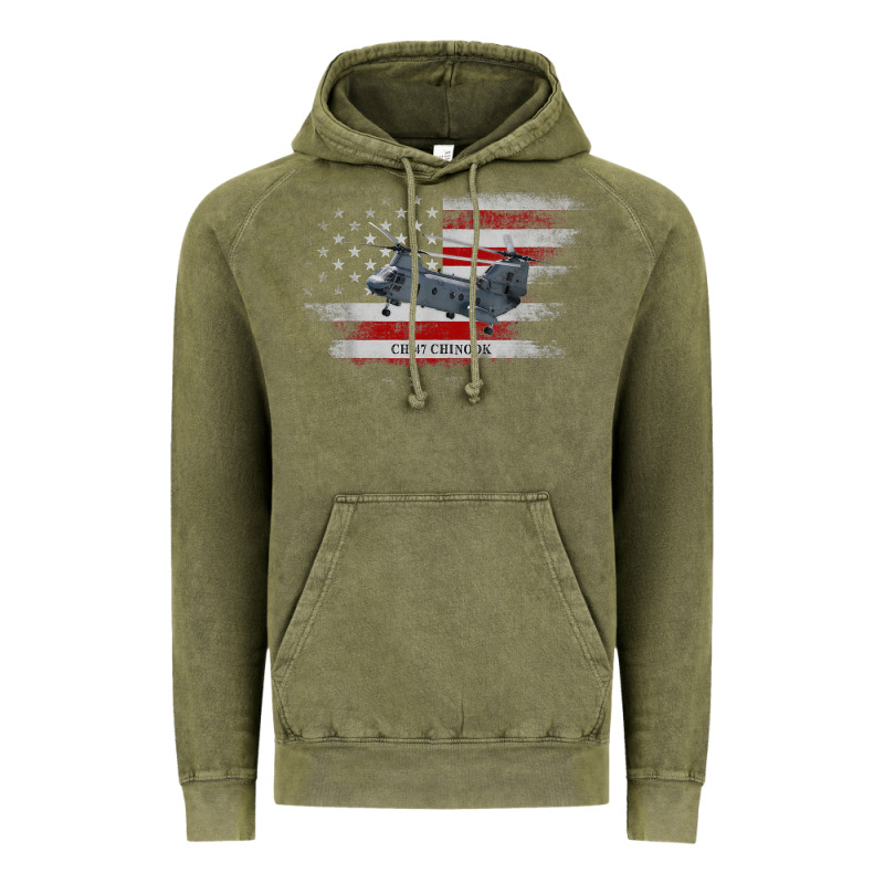 Ch-47 Chinook Helicopter Usa Flag Helicopter Pilot Gifts Vintage Hoodie by longCreatives | Teevron
