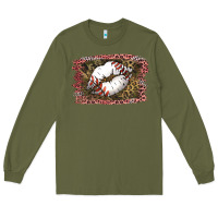 Army Green Baseball Lips Long Sleeve Tee - Jasminsmagicworld