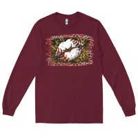 Burgundy Baseball Lips Long Sleeve Tee - Jasminsmagicworld