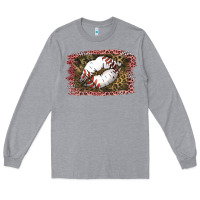 Heather Grey Baseball Lips Long Sleeve Tee - Jasminsmagicworld