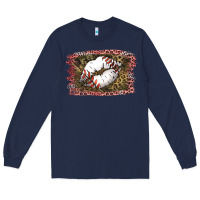 Navy Baseball Lips Long Sleeve Tee - Jasminsmagicworld