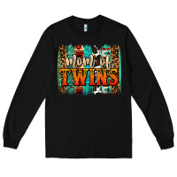 Black mom of twins western brushstroke Long Sleeve Tee - OliviaCreatesArt