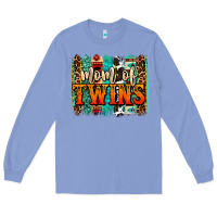 Colony Blue mom of twins western brushstroke Long Sleeve Tee - OliviaCreatesArt