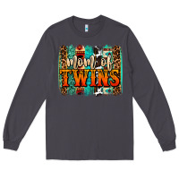 Smoke mom of twins western brushstroke Long Sleeve Tee - OliviaCreatesArt