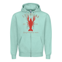 Seafoam Louisiana Crawfish T Laissez le bon temps rouler Zipper Hoodie - longCreatives