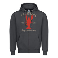 Smoke Louisiana Crawfish T Laissez le bon temps rouler Zipper Hoodie - longCreatives