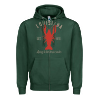 Sports Green Louisiana Crawfish T Laissez le bon temps rouler Zipper Hoodie - longCreatives