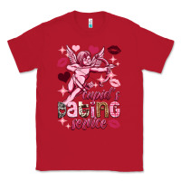 Red Cupid's dating service Valentine's Day Classic Tee - HowdyJamesFarm