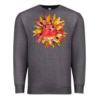 Charcoal Heather watermelon sunflower Premium Sweatshirt - BarkalooDesign