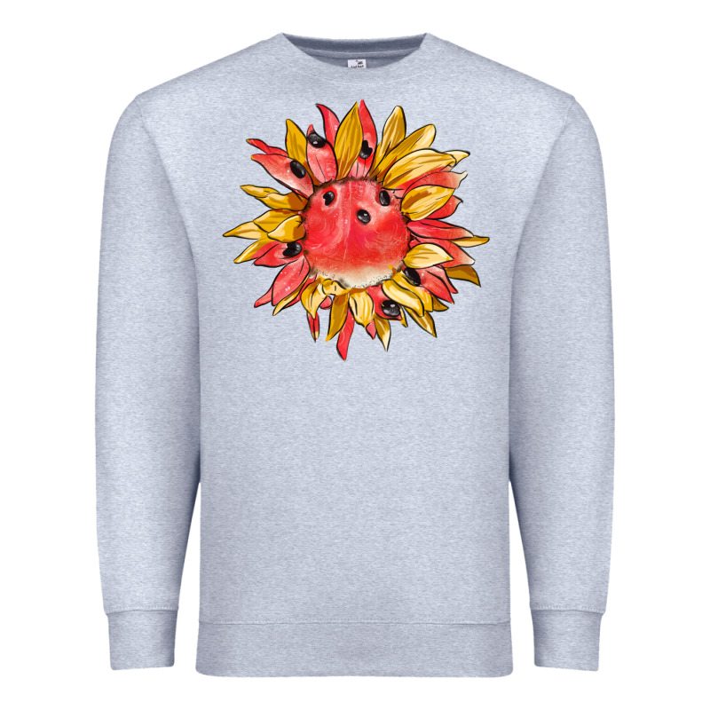 Watermelon Sunflower Premium Sweatshirt by BarkalooDesign | Teevron