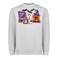 Heather Grey dental boo halloween Heavyweight Sweatshirt - LillyAllenDesigns