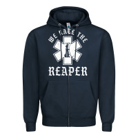 Navy Emt, Ems And Paramedic We Race the Reaper Zipper Hoodie - longCreatives