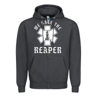 Smoke Emt, Ems And Paramedic We Race the Reaper Zipper Hoodie - longCreatives
