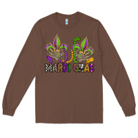 Chestnut mardi gras skeleton hands  fleur de lis Long Sleeve Tee - OliviaCreatesArt