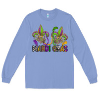 Colony Blue mardi gras skeleton hands  fleur de lis Long Sleeve Tee - OliviaCreatesArt