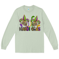 Matcha mardi gras skeleton hands  fleur de lis Long Sleeve Tee - OliviaCreatesArt