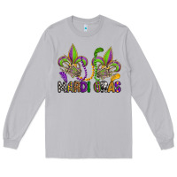 Moon Dust mardi gras skeleton hands  fleur de lis Long Sleeve Tee - OliviaCreatesArt