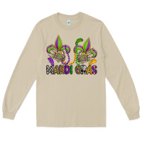 Mushroom mardi gras skeleton hands  fleur de lis Long Sleeve Tee - OliviaCreatesArt