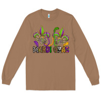 Toasted Coconut mardi gras skeleton hands  fleur de lis Long Sleeve Tee - OliviaCreatesArt