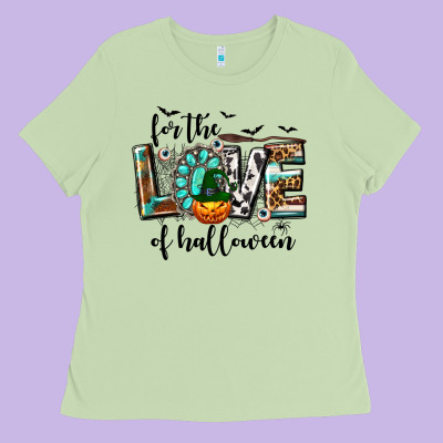 Western For The Love Of Halloween Ladies Tee Designed By Texasbilliewilder