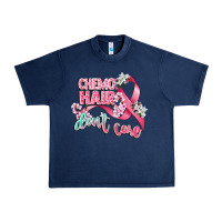 Navy chemo hair dont care Urban Heavy Tee - CowGirlArtShop