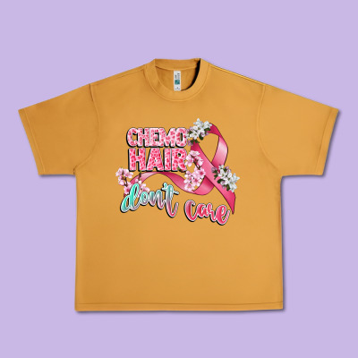 Chemo Hair Dont Care Urban Heavy Tee Designed By Cowgirlartshop