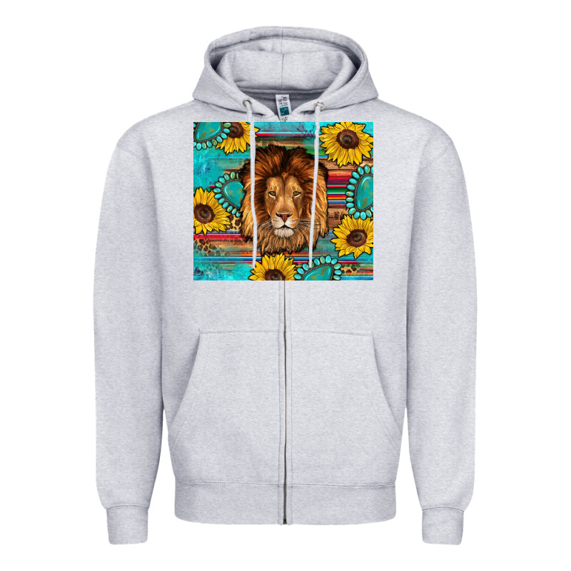 Western Lion Tumbler Zipper Hoodie by Artiststas | Teevron